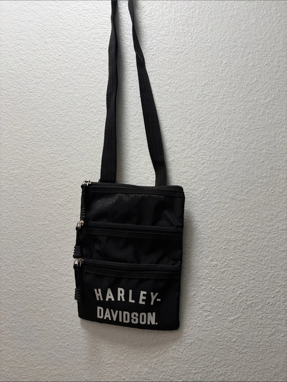 Harley-Davidson Black Compact Crossbody Organizer Bag